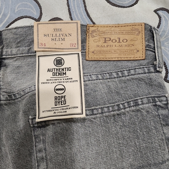 SOLD!!! Polo Ralph Lauren  Men’s Sullivan Slim Distressed Jeanns - Grey - 34×32 - Picture 9 of 12